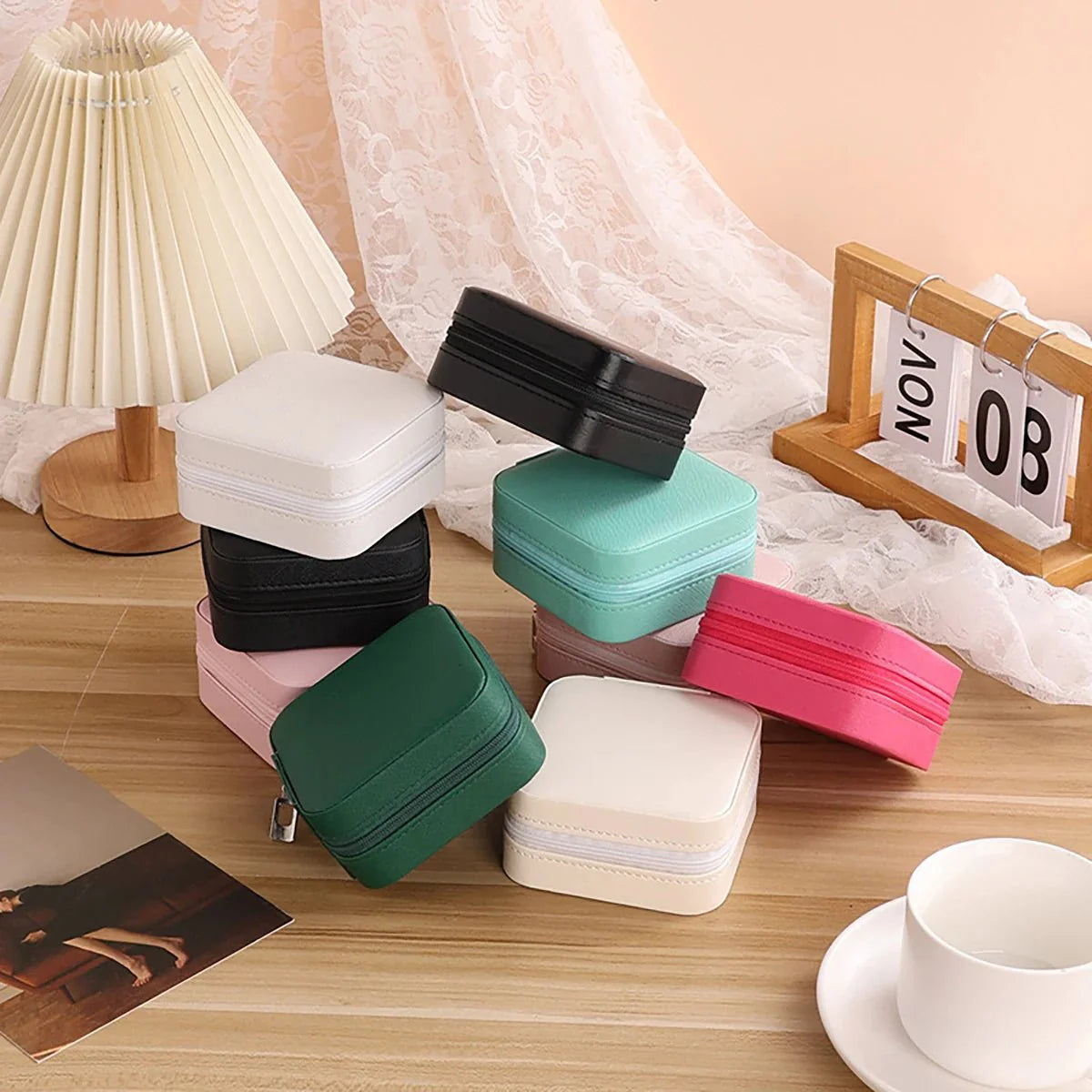 Portable Mini Jewelry Storage Box Travel Organizer Jewelry Case-2