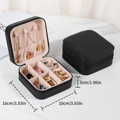 Portable Mini Jewelry Storage Box Travel Organizer Jewelry Case-7