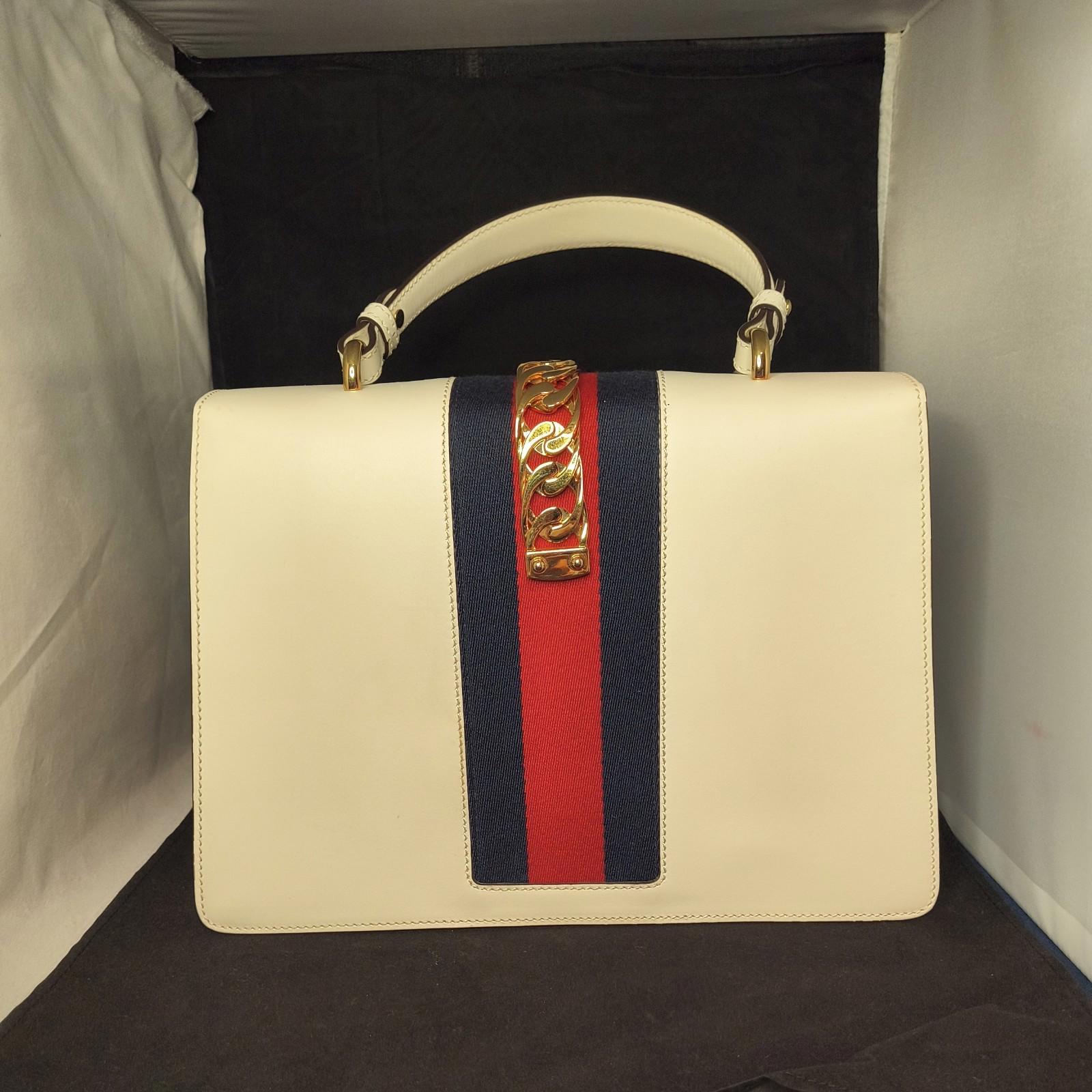 Gucci Sylvie White with embroidery, eBay & Legitmark COAs